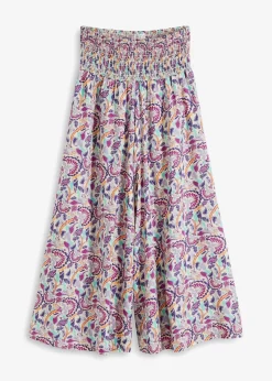 bonprix Bekleidung·Kleider|Nachhaltigere Materialien^Palazzo-Hose aus fließender Viskose rauchlavendel paisley
