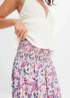 bonprix Bekleidung·Kleider|Nachhaltigere Materialien^Palazzo-Hose aus fließender Viskose rauchlavendel paisley