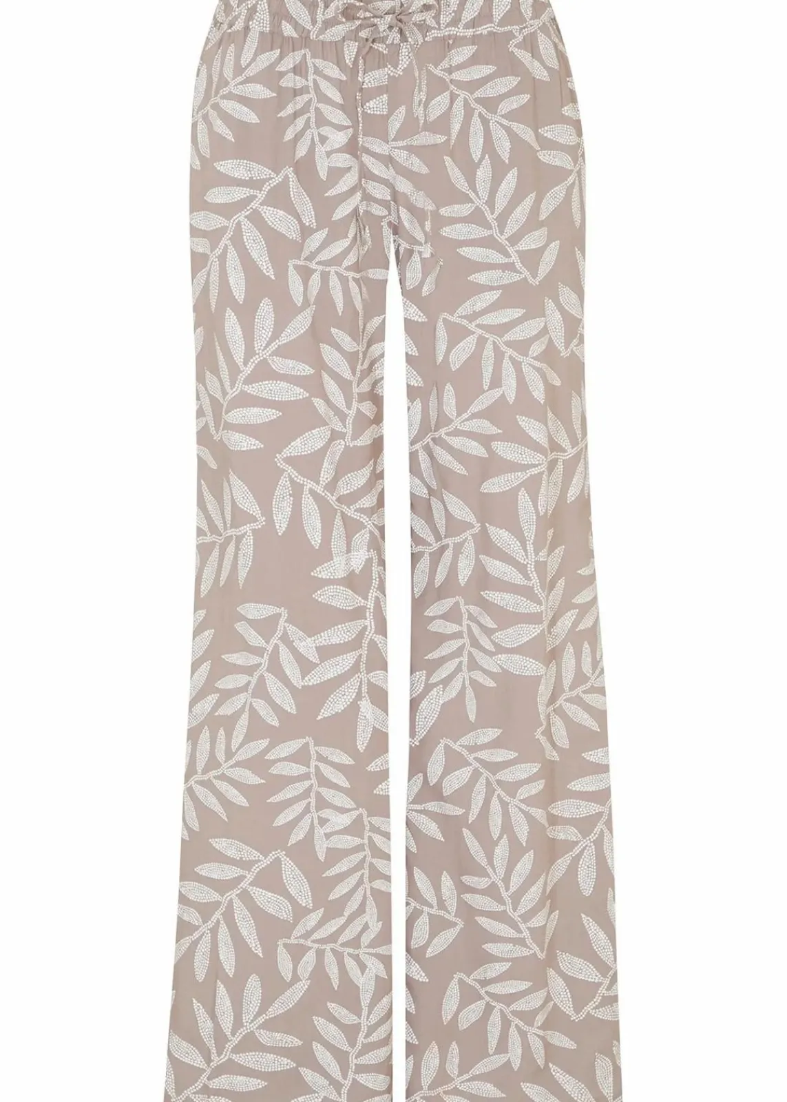 bonprix Nachhaltigere Materialien|Hosen^Palazzo-Hose aus fließender Viskose taupe/weiß bedruckt