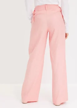 bonprix Hosen|Bekleidung·Kleider^Palazzo-Hose aus leichtem Leinen-Mix softrosa