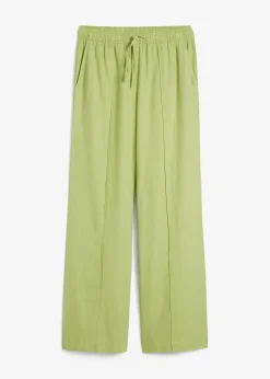 bonprix Hosen|Bekleidung·Kleider^Palazzo-Hose aus leichtem Leinen-Viskose-Mix birnengrün