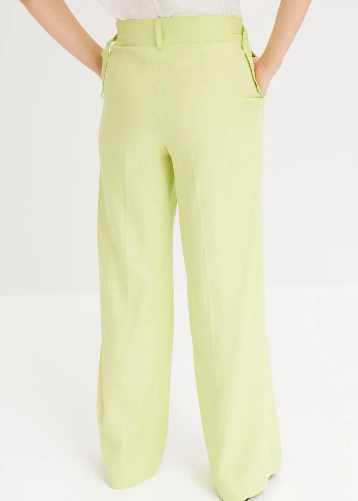 bonprix Bekleidung·Kleider|Hosen^Palazzo-Hose aus leichtem Leinen-Mix mintgrün