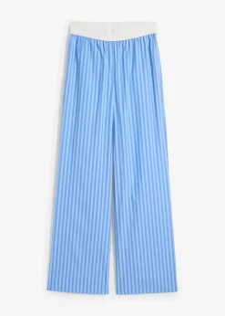 bonprix Bekleidung·Kleider|Hosen^Palazzo-Hose aus Popeline gletscherblau/babyblau längs gestreift