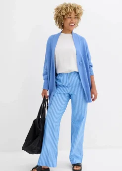 bonprix Bekleidung·Kleider|Hosen^Palazzo-Hose aus Popeline gletscherblau/babyblau längs gestreift
