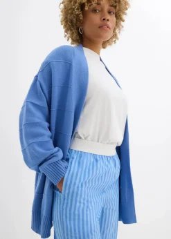 bonprix Bekleidung·Kleider|Hosen^Palazzo-Hose aus Popeline gletscherblau/babyblau längs gestreift