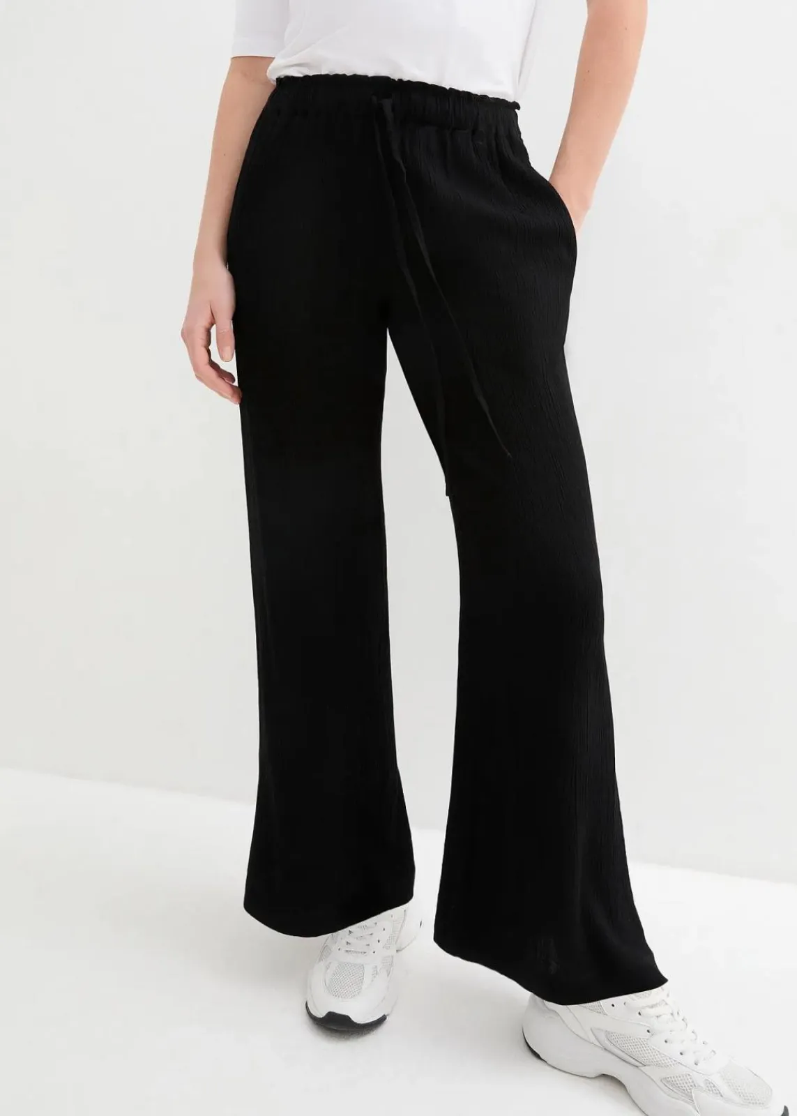 bonprix Bekleidung·Kleider|Hosen^Palazzo-Hose aus reiner Viskose schwarz