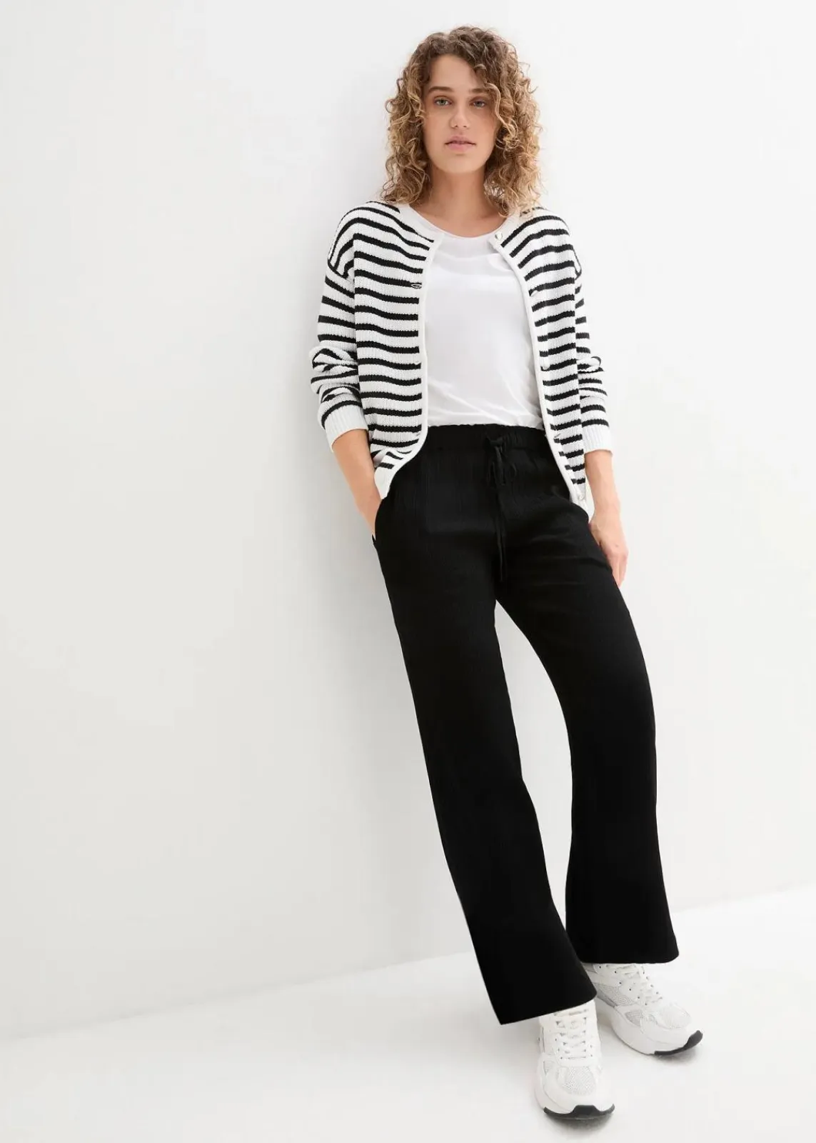 bonprix Bekleidung·Kleider|Hosen^Palazzo-Hose aus reiner Viskose schwarz
