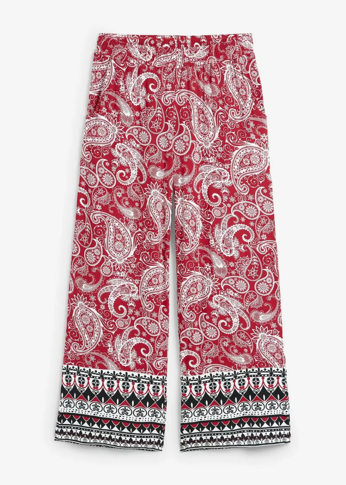 bonprix Nachhaltigere Materialien|Hosen^Palazzo-Hose aus softem Viskose-Mix chillirot paisley