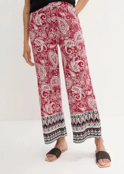 bonprix Nachhaltigere Materialien|Hosen^Palazzo-Hose aus softem Viskose-Mix chillirot paisley
