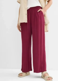 bonprix Nachhaltigere Materialien|Hosen^Palazzo-Hose aus softer Viskose rhododendronrot