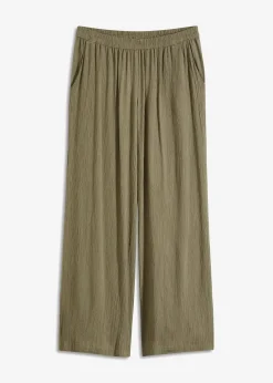 bonprix Bekleidung·Kleider|Hosen^Palazzo-Hose aus softer Viskose oliv