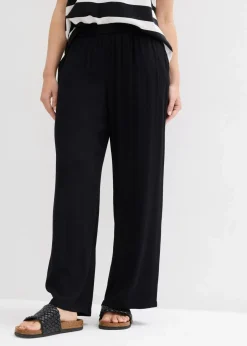 bonprix Nachhaltigere Materialien|Hosen^Palazzo-Hose aus softer Viskose schwarz