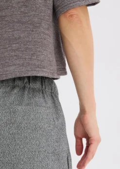bonprix Bekleidung·Kleider|Hosen^Palazzo-Hose in Wolloptik anthrazit meliert meliert