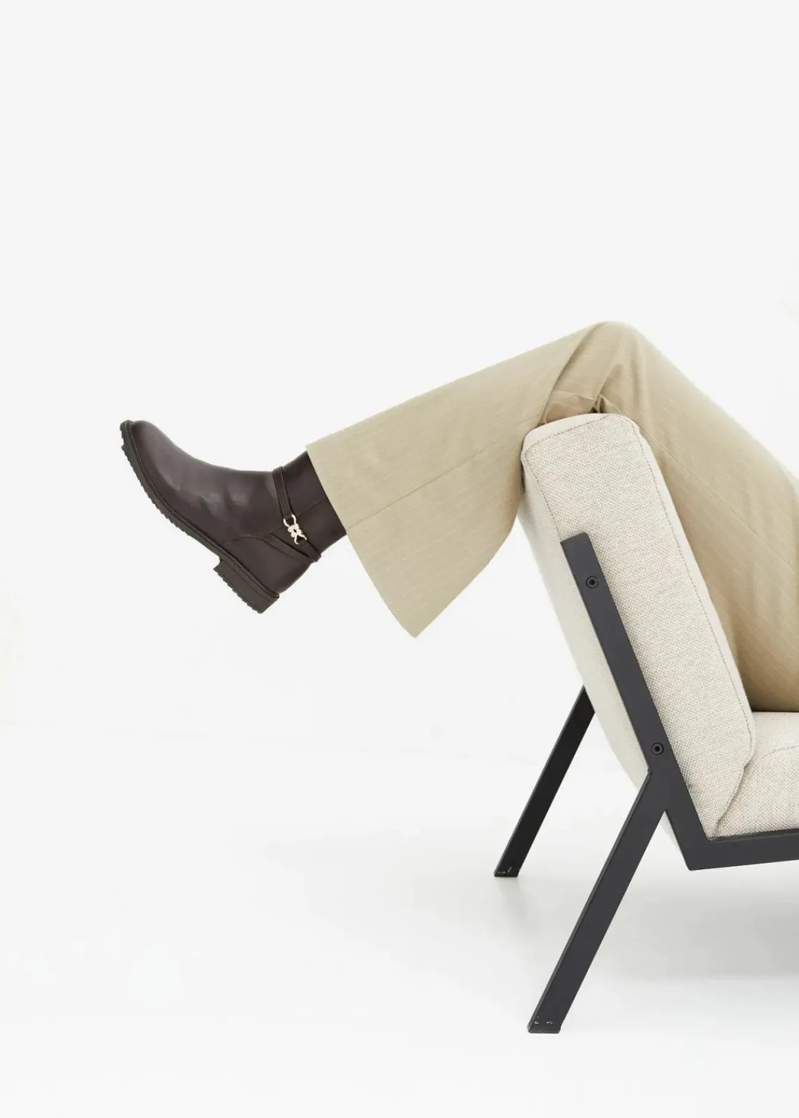 bonprix Bekleidung·Kleider|Nachhaltigere Materialien^Palazzo-Hose in Wolloptik new khaki/wollweiß gestreift