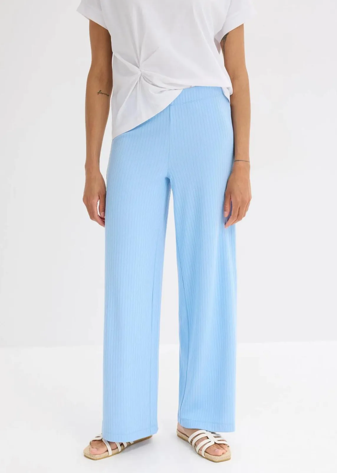 bonprix Bekleidung·Kleider|Hosen^Palazzo-Hose mit Bequembund hellblau