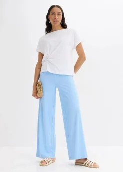 bonprix Bekleidung·Kleider|Hosen^Palazzo-Hose mit Bequembund hellblau