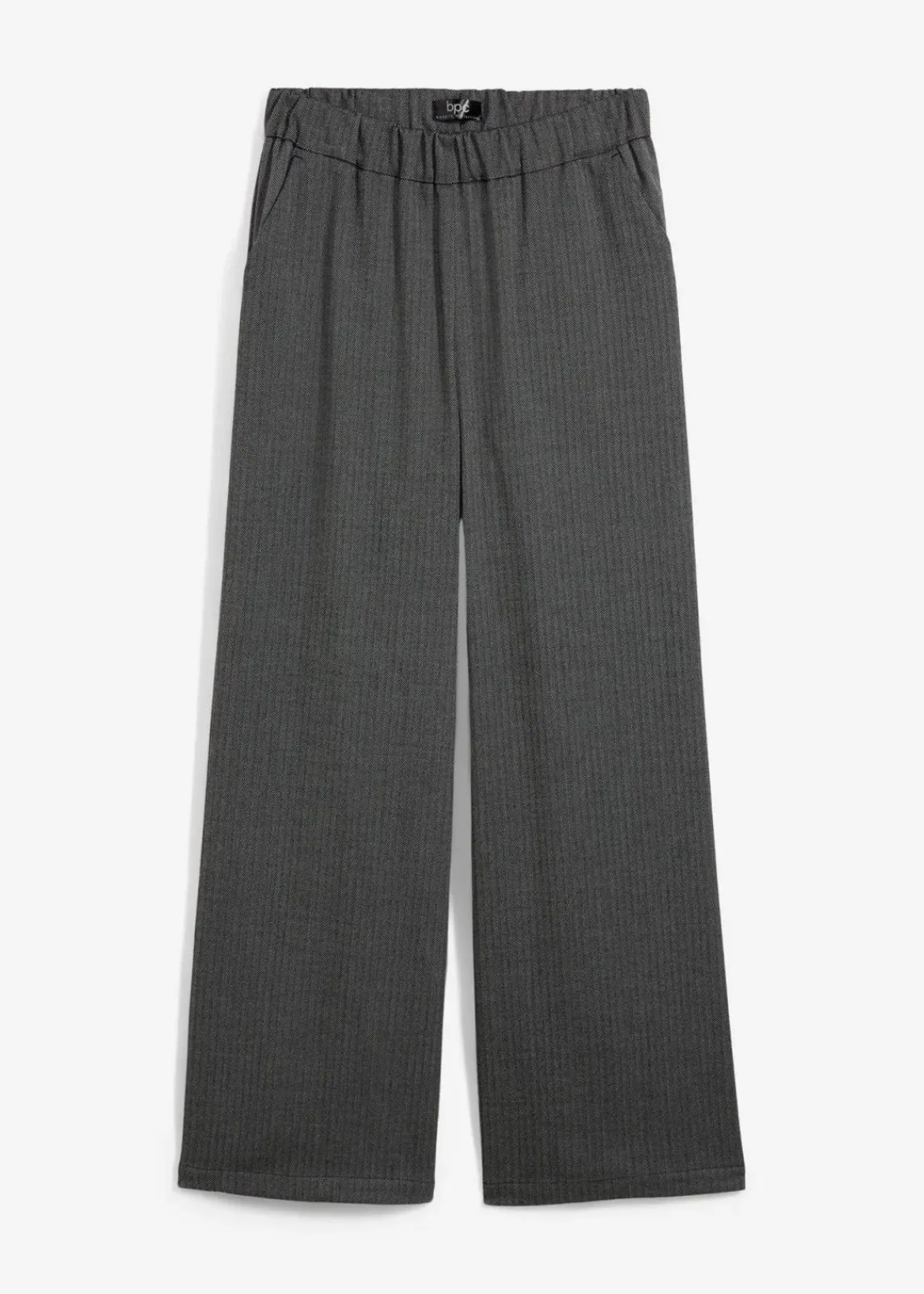 bonprix Bekleidung·Kleider|Hosen^Palazzo-Hose mit Bequembund schwarz/wollweiß meliert