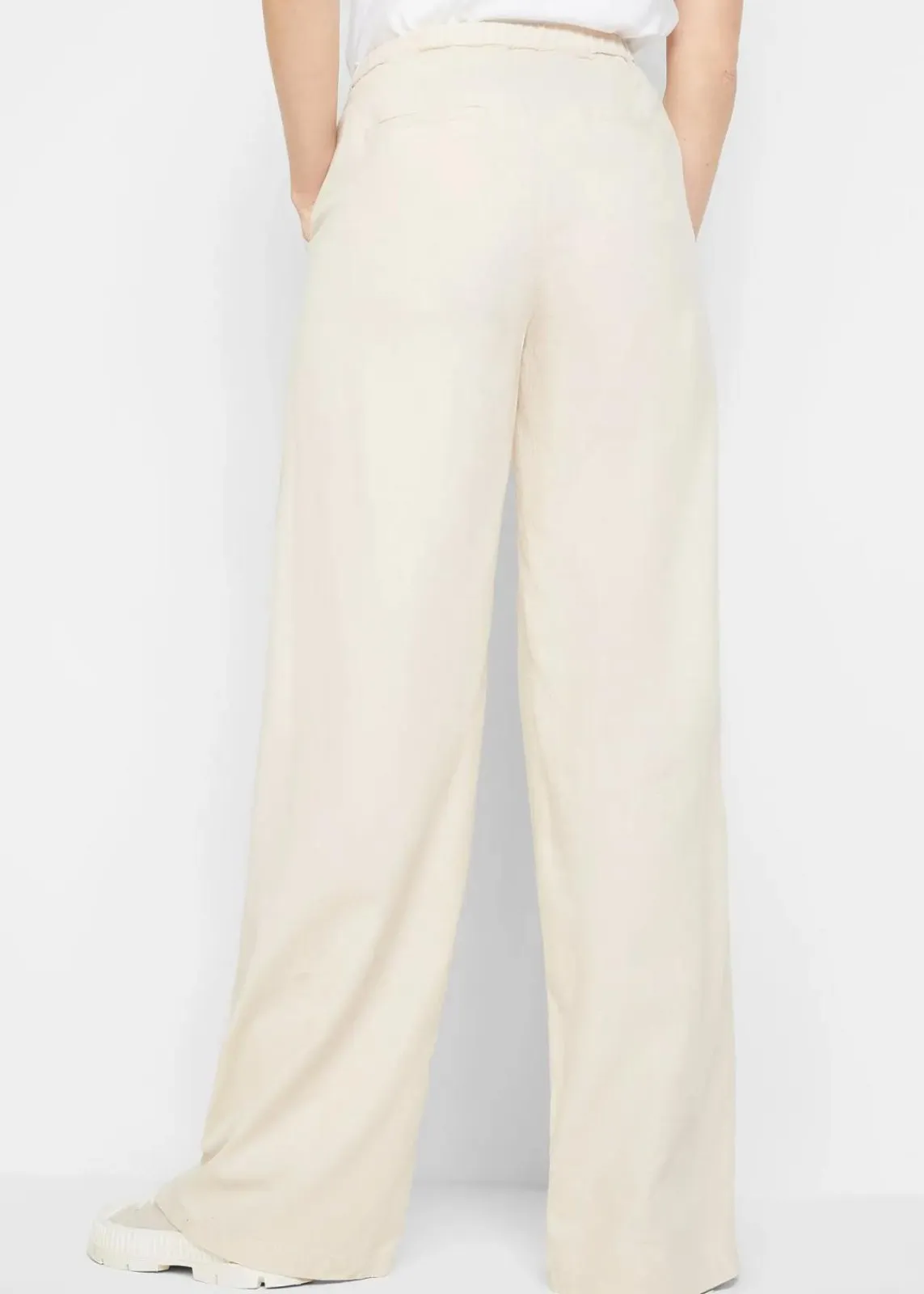 bonprix Bekleidung·Kleider|Hosen^Palazzo-Hose mit Leinen sandbeige