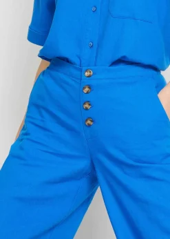 bonprix Hosen|Bekleidung·Kleider^Palazzo-Hose mit Leinen azurblau