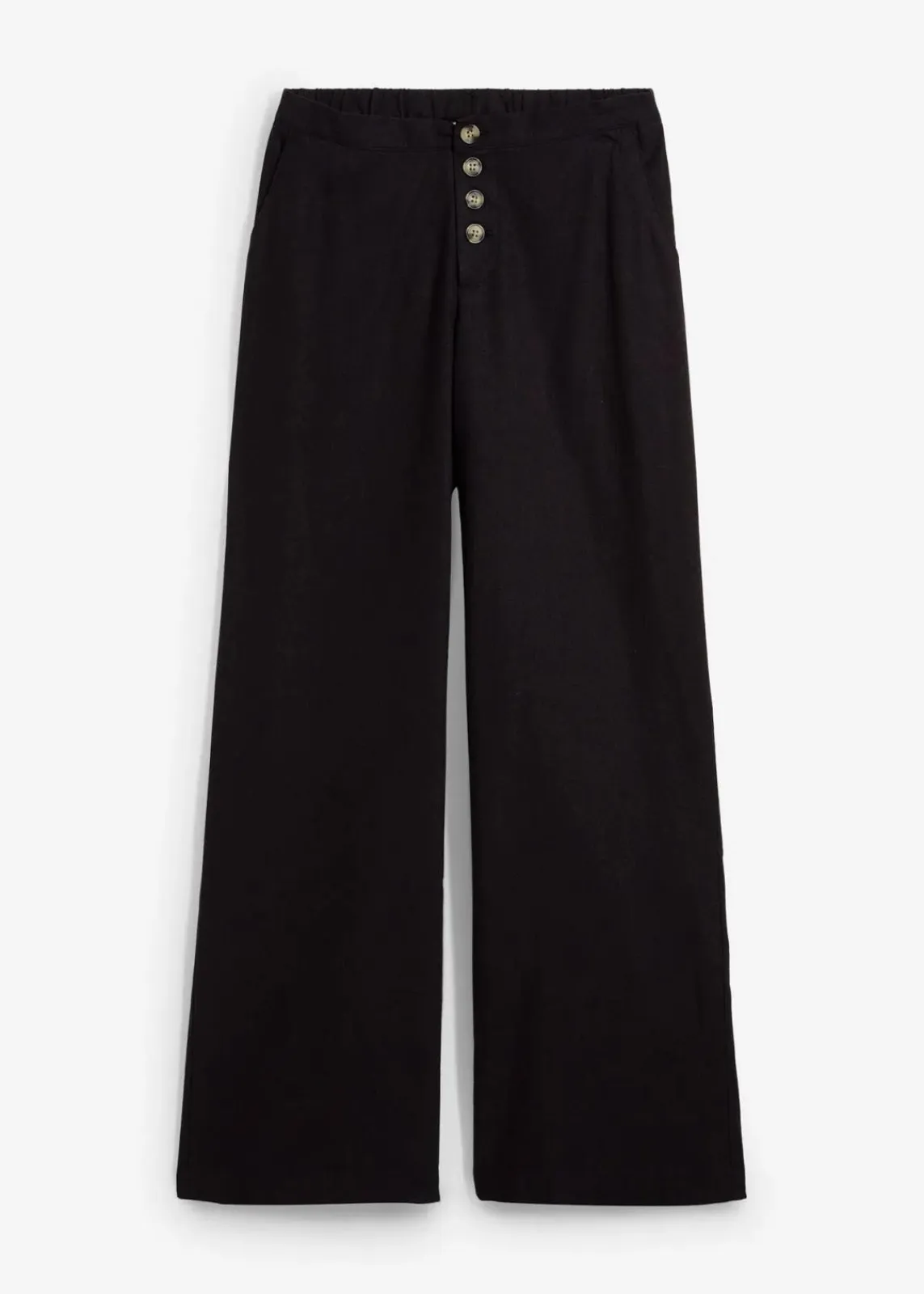 bonprix Hosen|Bekleidung·Kleider^Palazzo-Hose mit Leinen schwarz