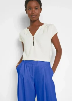 bonprix Hosen|Bekleidung·Kleider^Palazzo-Hose mit Leinen, sehr weit geschnitten royal