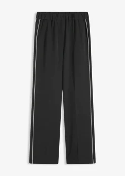 bonprix Bekleidung·Kleider|Hosen^Palazzo-Hose mit Zierstreifen schwarz