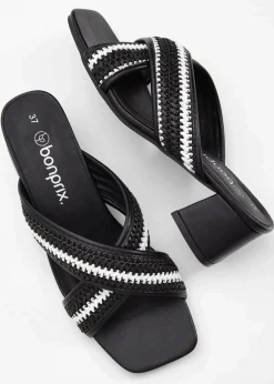 bonprix Sommerschuhe^Pantoletten schwarz