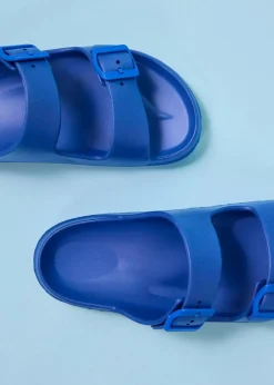 bonprix Strandmode|Sommerschuhe^Pantoletten aus wasserabweisendem Material gletscherblau