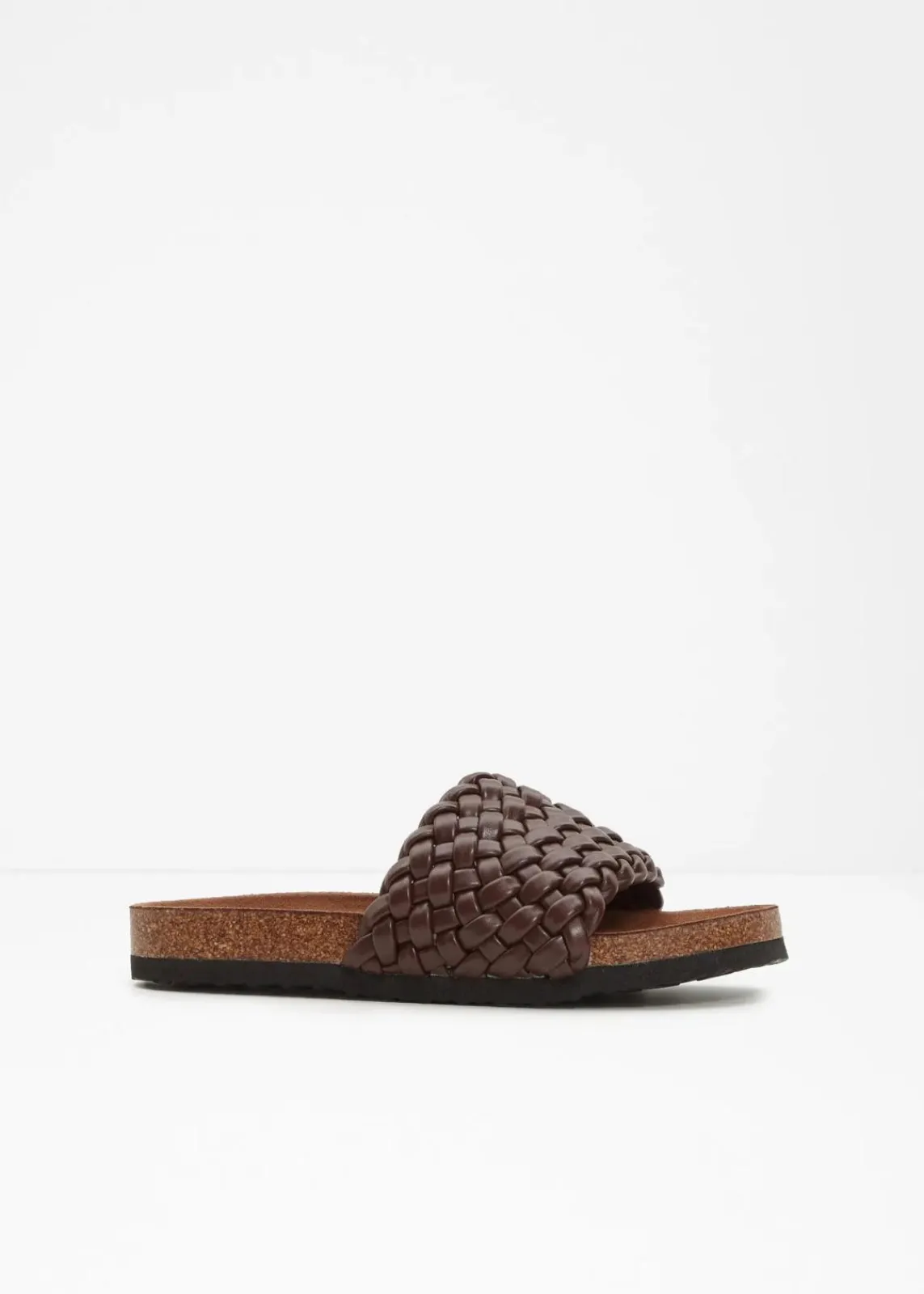 bonprix Sommerschuhe^Pantoletten in Flechtoptik dunkelbraun