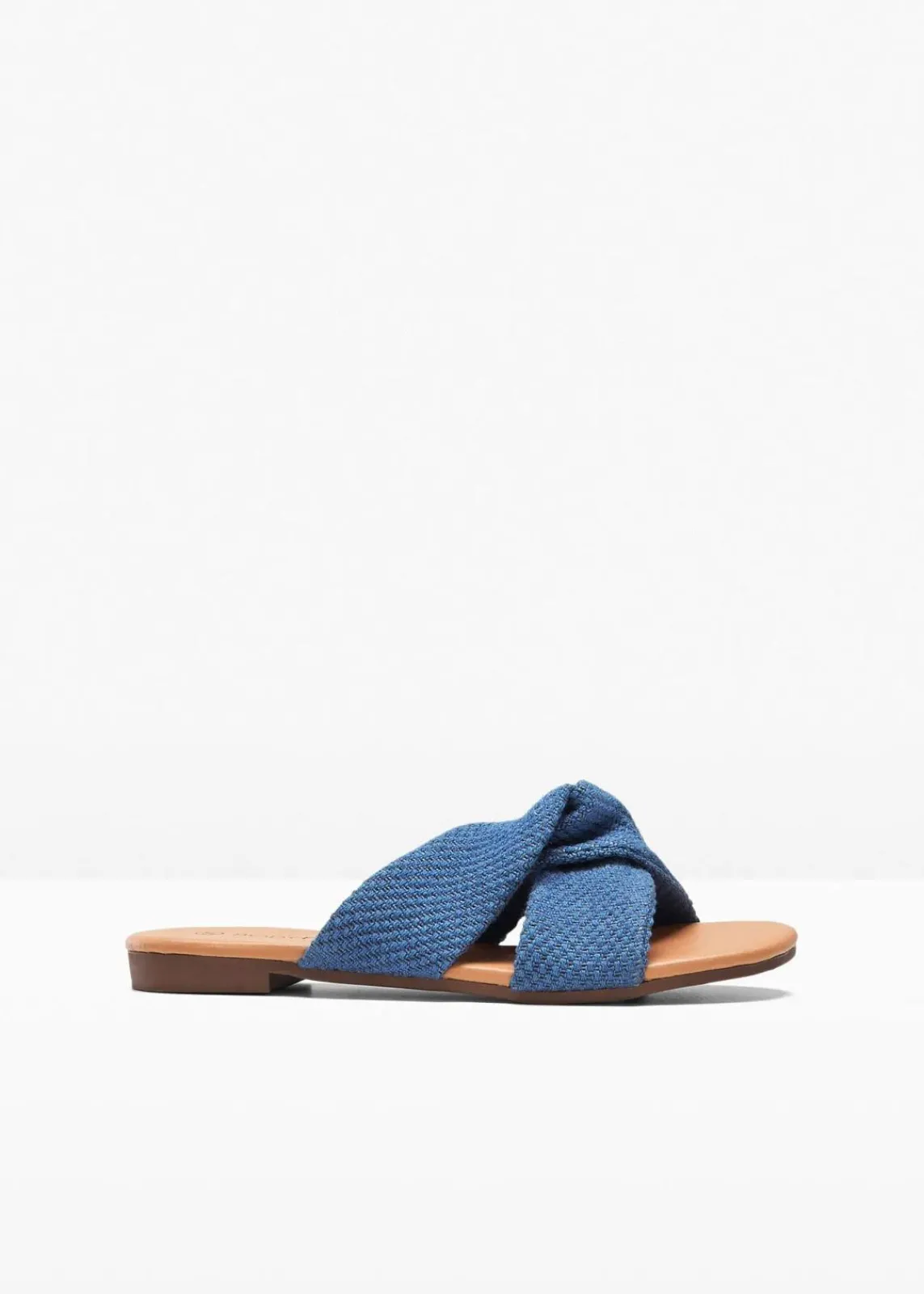 bonprix Sommerschuhe^Pantoletten mit Knoten blau denim