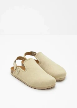 bonprix Sommerschuhe^Pantoletten mit Riemen grünbeige