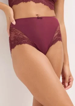 bonprix Wäsche·Dessous|Wäsche·Höschen^Panty aus zarter Spitze ahornrot
