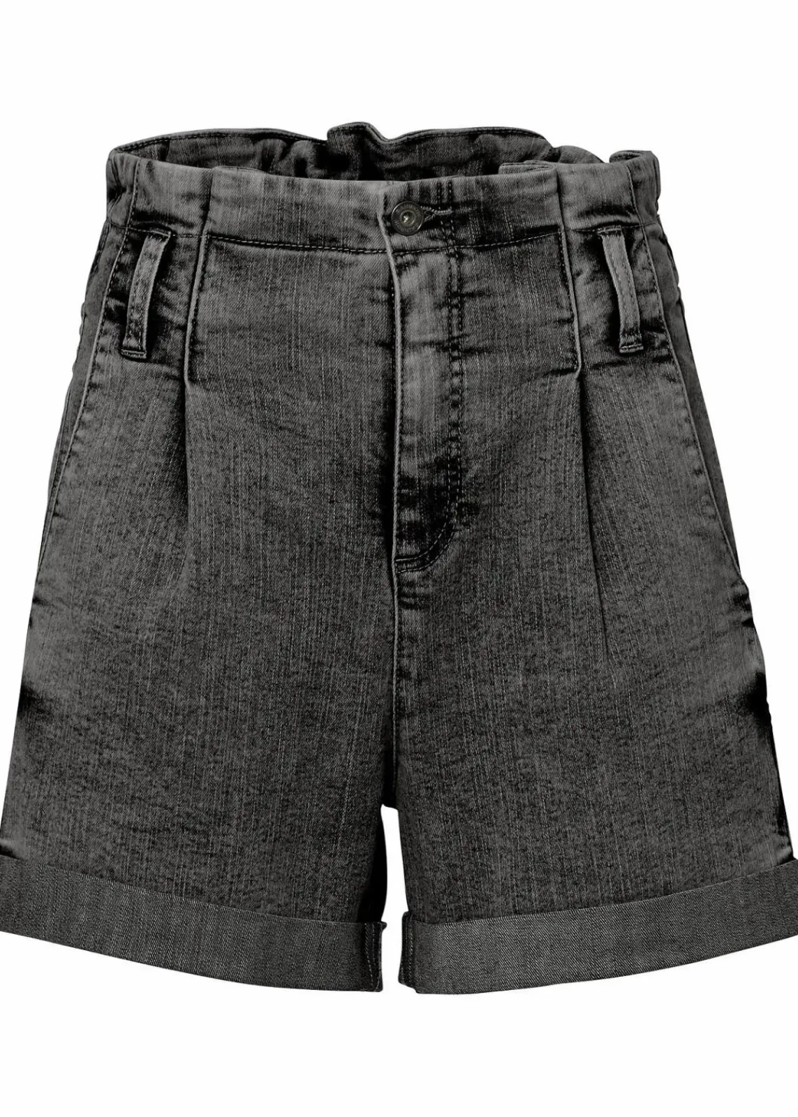 bonprix Bekleidung·Outdoorbekleidung|Bekleidung·Shirts & Tops^Paperbag Jeans-Shorts schwarz denim