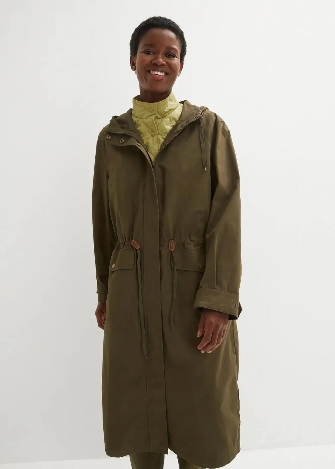 bonprix Jacken & Mäntel|Bekleidung·Hosen^Parka dunkeloliv/goldoliv