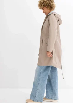 bonprix Jacken & Mäntel^Parka mit Kapuze taupe