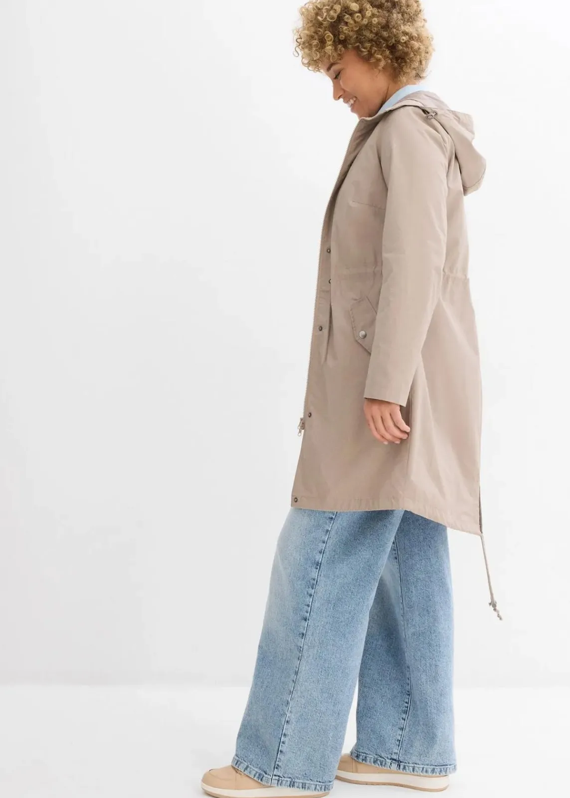 bonprix Jacken & Mäntel^Parka mit Kapuze taupe