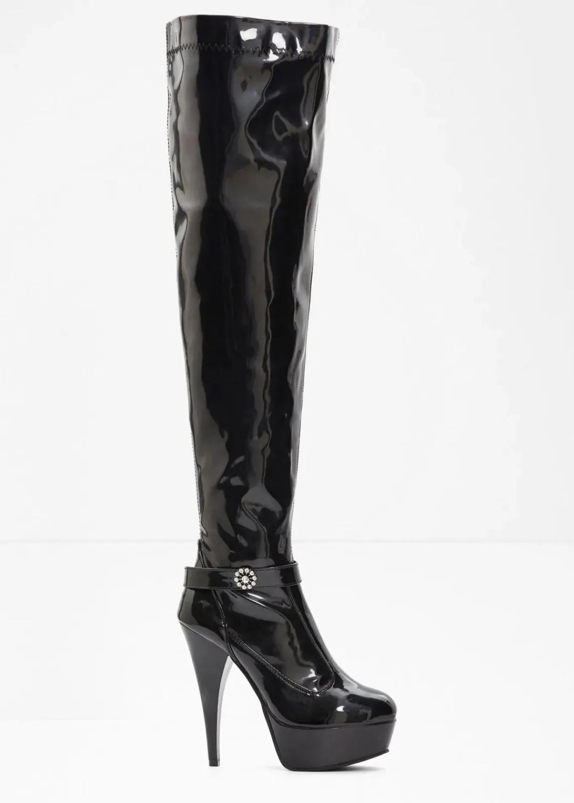 bonprix Stiefel|Schuhe & Accessoires In Spezialgrößen·Schuhe In Übergröße^Plateau Overknee Stiefel schwarz