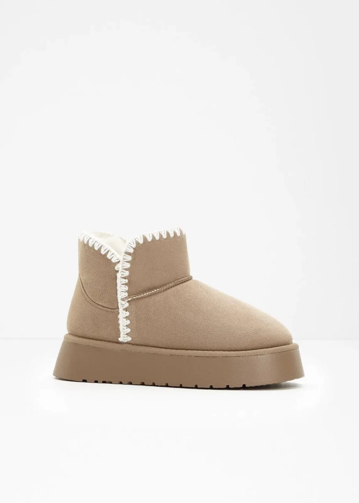 bonprix Boots|Gefütterte Winterschuhe^Plateau-Boots hellkhaki