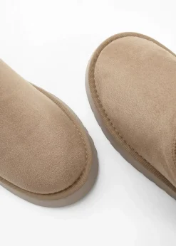 bonprix Boots|Gefütterte Winterschuhe^Plateau-Boots hellkhaki