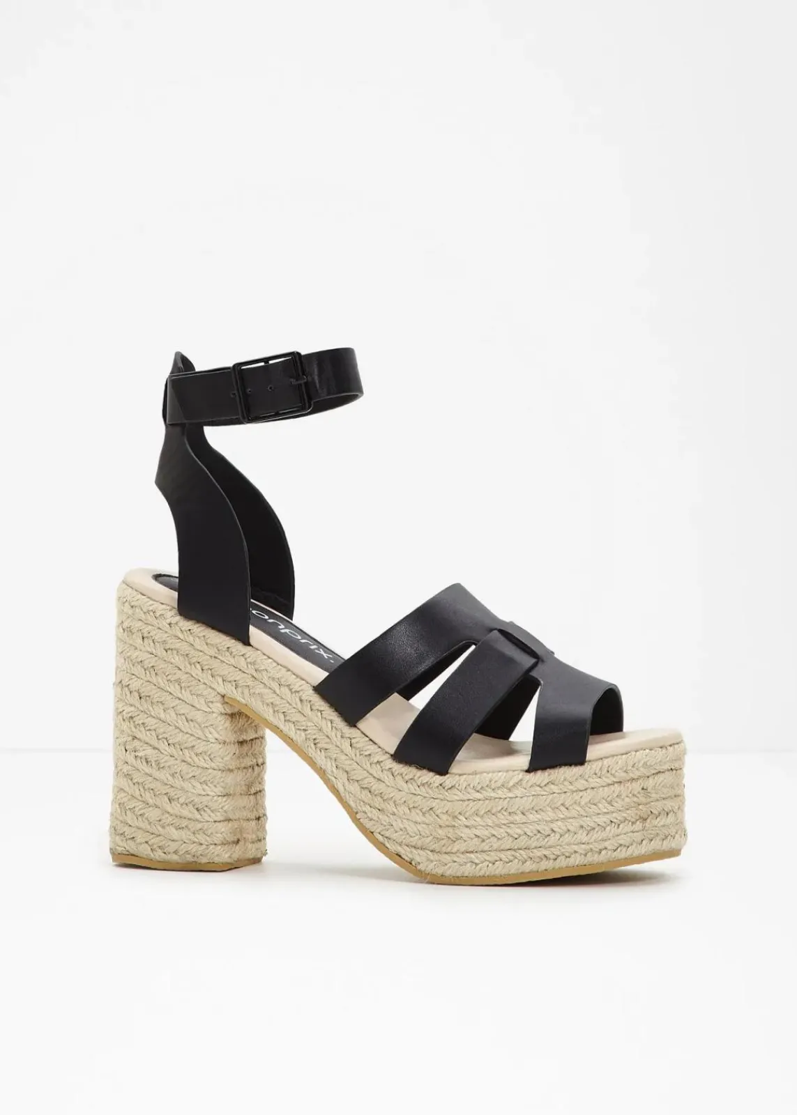 bonprix Sommerschuhe^Plateau-Sandaletten schwarz