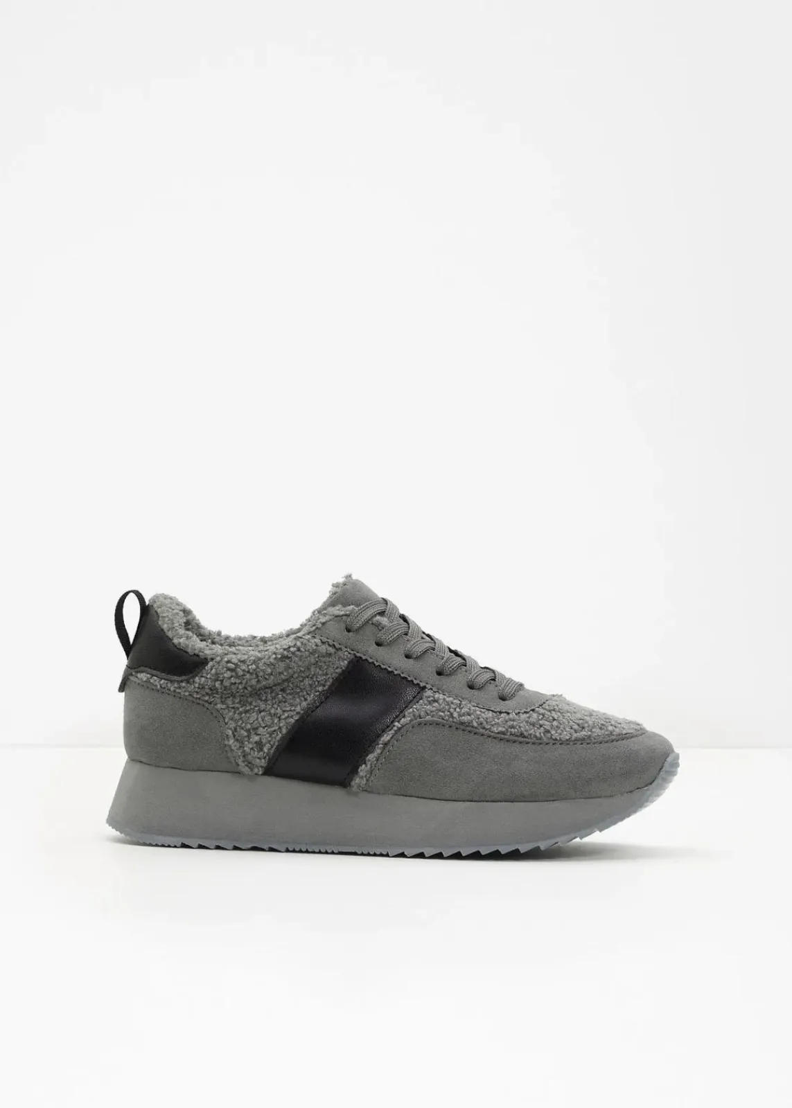 bonprix Gefütterte Winterschuhe|Sneaker^Plateau-Sneaker grau