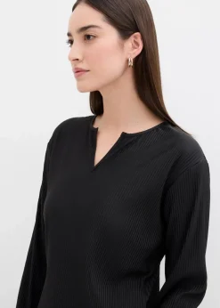 bonprix Shirts & Tops^Plissiertes Shirt schwarz