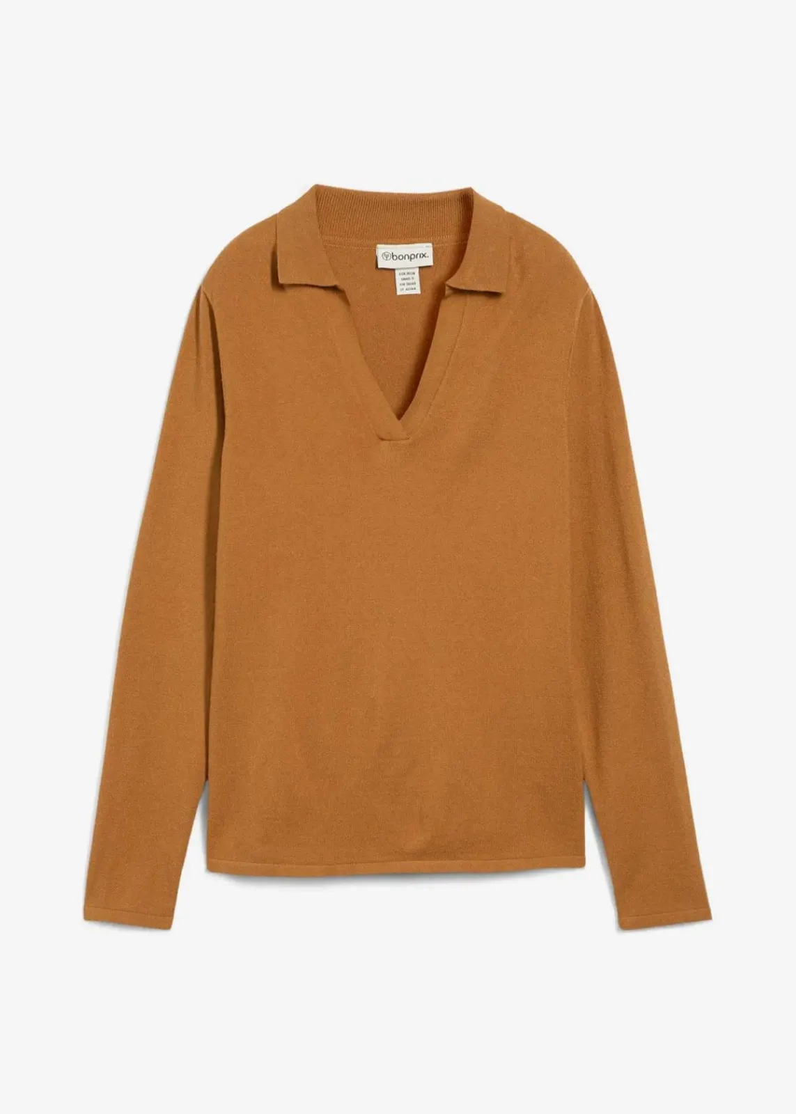 bonprix Bekleidung·Röcke|Basics^Poloshirt aus feiner Viskose haselnuss