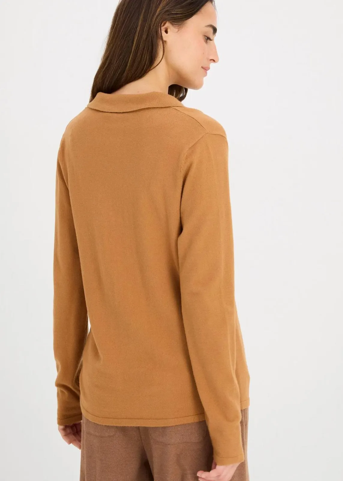 bonprix Bekleidung·Röcke|Basics^Poloshirt aus feiner Viskose haselnuss