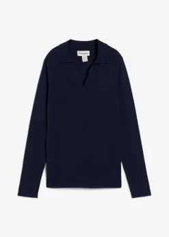 bonprix Nachhaltigere Materialien|Shirts & Tops^Poloshirt aus feiner Viskose dunkelblau