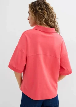 bonprix Nachhaltigere Materialien|Shirts & Tops^Poloshirt aus reiner Bio-Baumwolle paradiespink