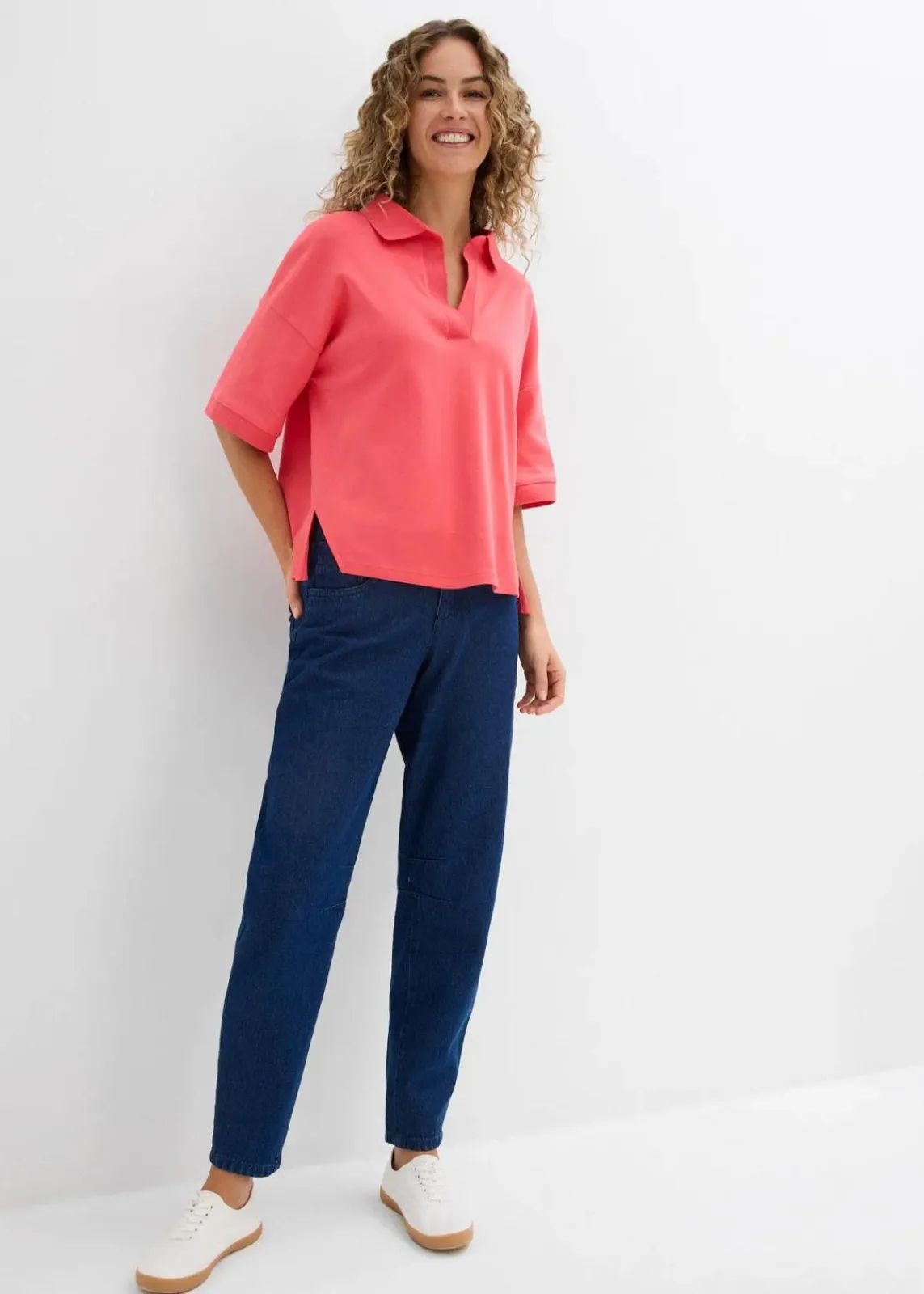 bonprix Nachhaltigere Materialien|Shirts & Tops^Poloshirt aus reiner Bio-Baumwolle paradiespink