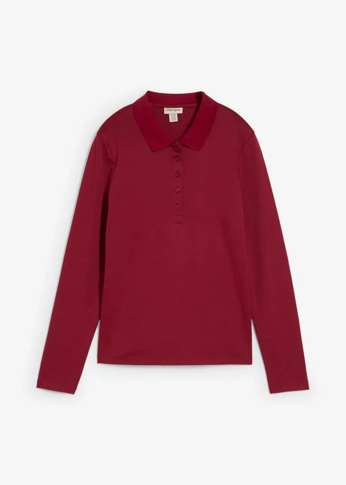 bonprix Nachhaltigere Materialien|Shirts & Tops^Poloshirt aus schwerer Bio-Baumwolle pflaumenrot