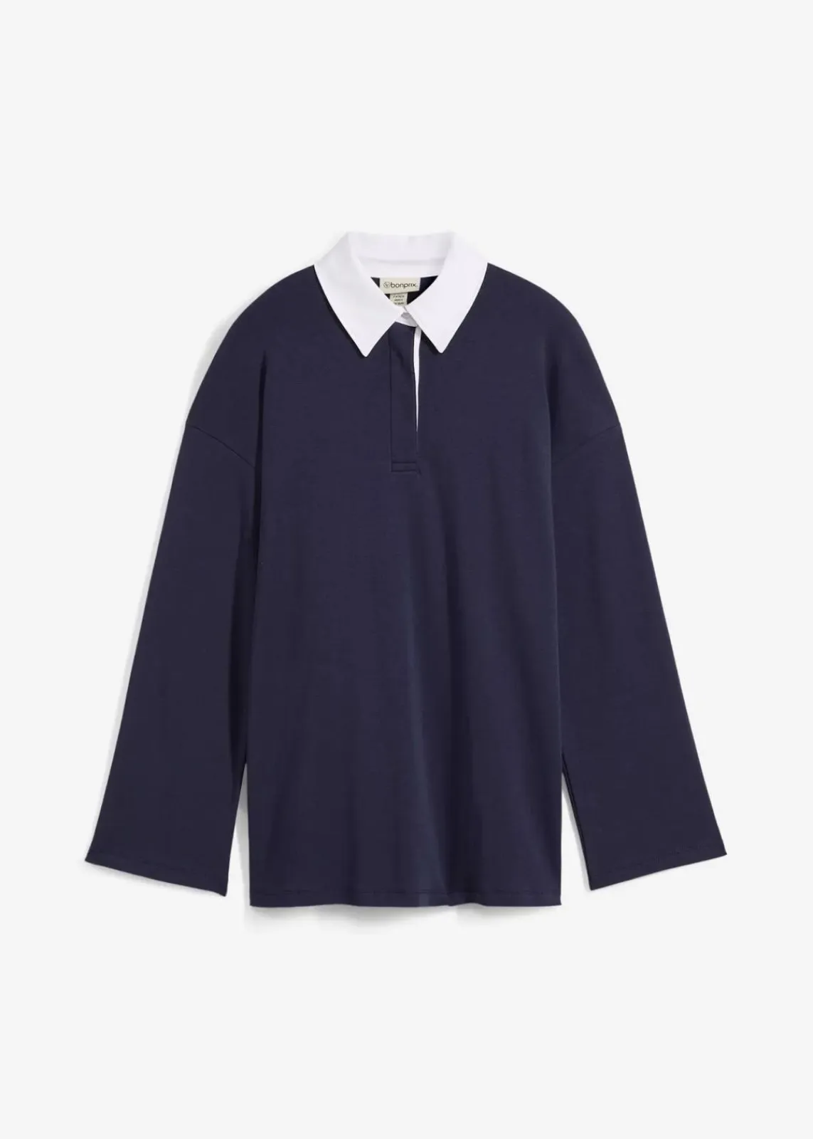 bonprix Shirts & Tops|Nachhaltigere Materialien^Poloshirt aus schwerer Bio-Baumwolle dunkelblau