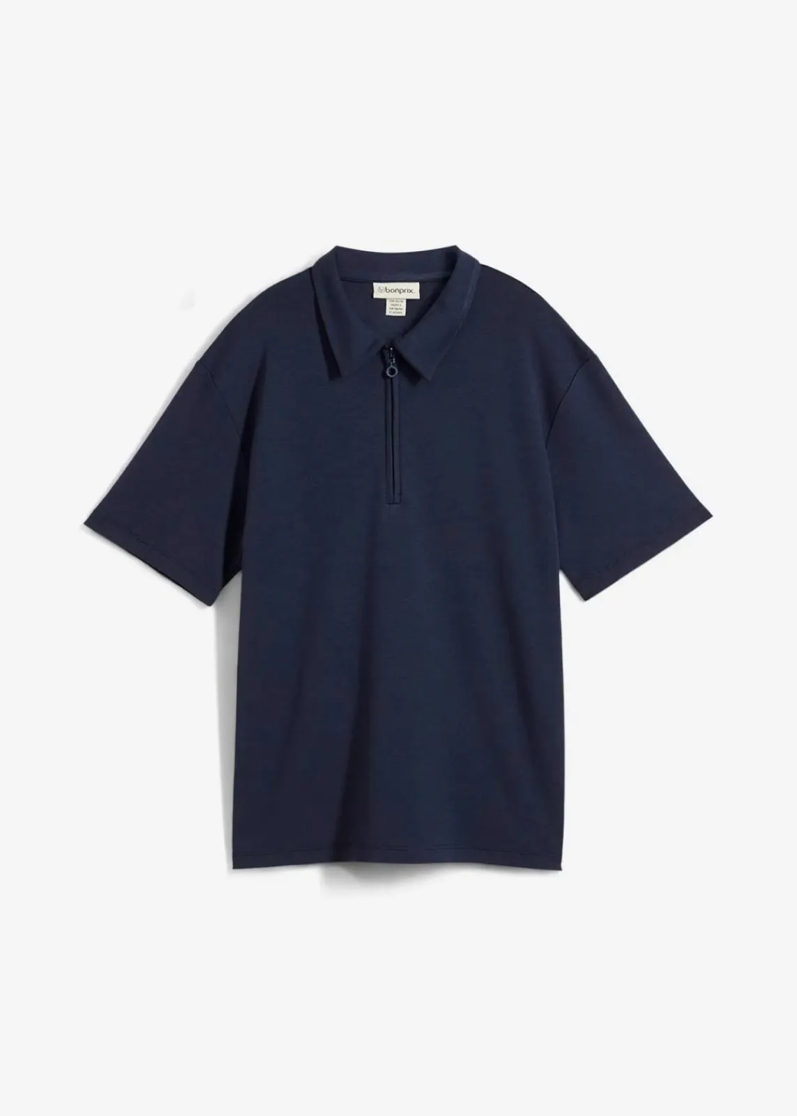 bonprix Shirts & Tops^Poloshirt aus Viskose-Mix dunkelblau